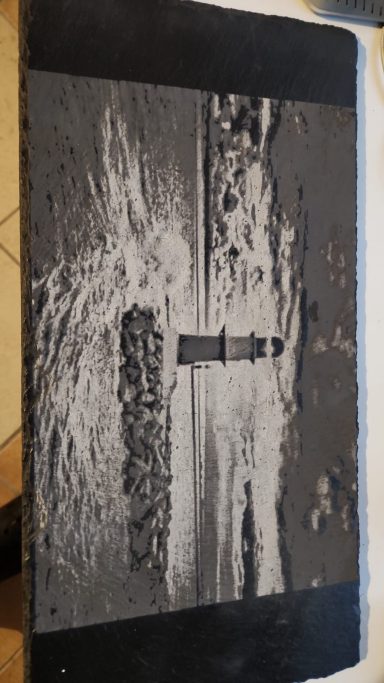 Wandbild auf schiefer